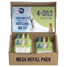 Febreze 3Volution Air Freshener Plug In Refill Pet 4x20ML, 3 Alternating Scents To Fight Odours