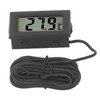 5PCS Electronic Digital Display Thermometer Black Mini Embedded Indoor Digital