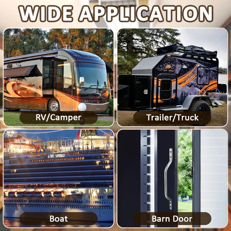 SAQXK Aluminum RV Grab Door Handle, Trailer Ramp Gate Door