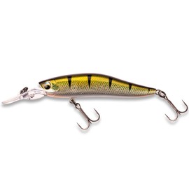 LMAB Flash Vibe 67, 80 & 98 mm - Twitchbait - Suspending & Floating, Hardbait, Wobbler Bass, Suspender Wobbler, Zander Wobbler (Running Depth 2.0-3.0 m | Floating / Suspending, Real Perch, 80 mm)