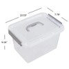 Neadas 6 Quart Plastic Storage Containers with Lids and Handles,