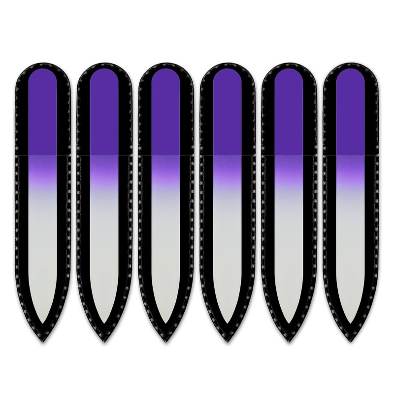 Mont Bleu Coloured Glass Nail File in Black Bag -