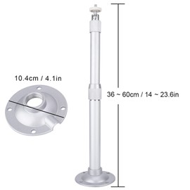 Mugast Soporte para Colgar del proyector Ajustable, Cilindro de Rack de Techo para Montaje en Pared para proyectores en Miniatura Hecho de Material de aleación de Aluminio