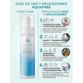 Baño en Seco Jabon Corporal Sin Enjuague en Espuma para Baño en Cama o con Movilidad Reducida (200 ml)