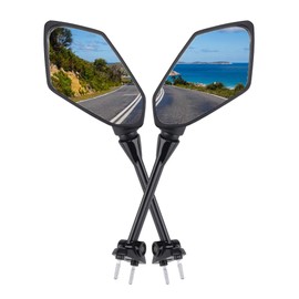 Motorcycle Side Left Right Rearview Rear View Mirrors Fit for KAWASAKI NINJA 650R 2009-2016， 400R 2010-2014，Z1000SX 2011-2014，ER6F 2009-2016