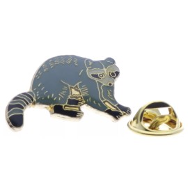 Raccoon 1 inch Hat Lapel Pin AK684 F4D13D