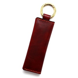 Agility affa Coin Stick Coin Purse, Coin Case, Stick Shape, Key Chain, Key Ring, Carabiner, Genuine Leather, Made in Japan, red