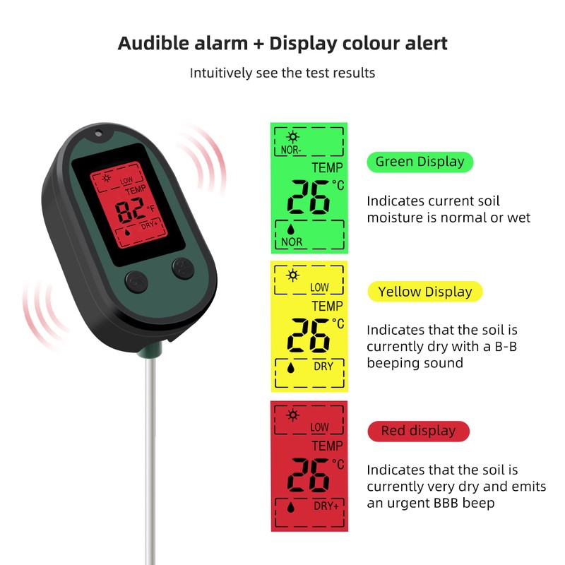 Soil PH Tester 5 in 1 Sunlight Moisture pH Temperature