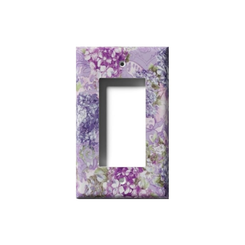 SnazzySwitch Purple Bluebonnet Decorative Rocker Switch Cover - Fits Decora