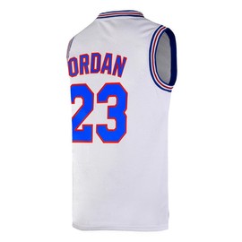 OTHERCRAZY Youth Basketball Jersey #23 Space Movie Jersey for Kids Shirts (White, X-Large)