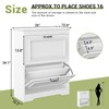 Brinlawb Shoe Cabinet with 2 Flip Drawers, Shoe Storage Cabinet