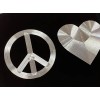 Diamond Etched Products Engraved Love Peace Heart Car Tag Diamond