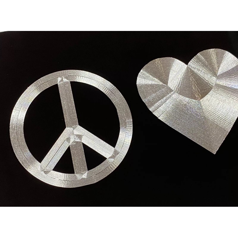 Diamond Etched Products Engraved Love Peace Heart Car Tag Diamond