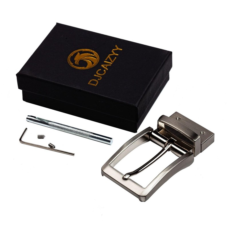 DJCAIZYY 1 3/8" (35mm) Reversible Belt Buckle Replacement Belt Buckle