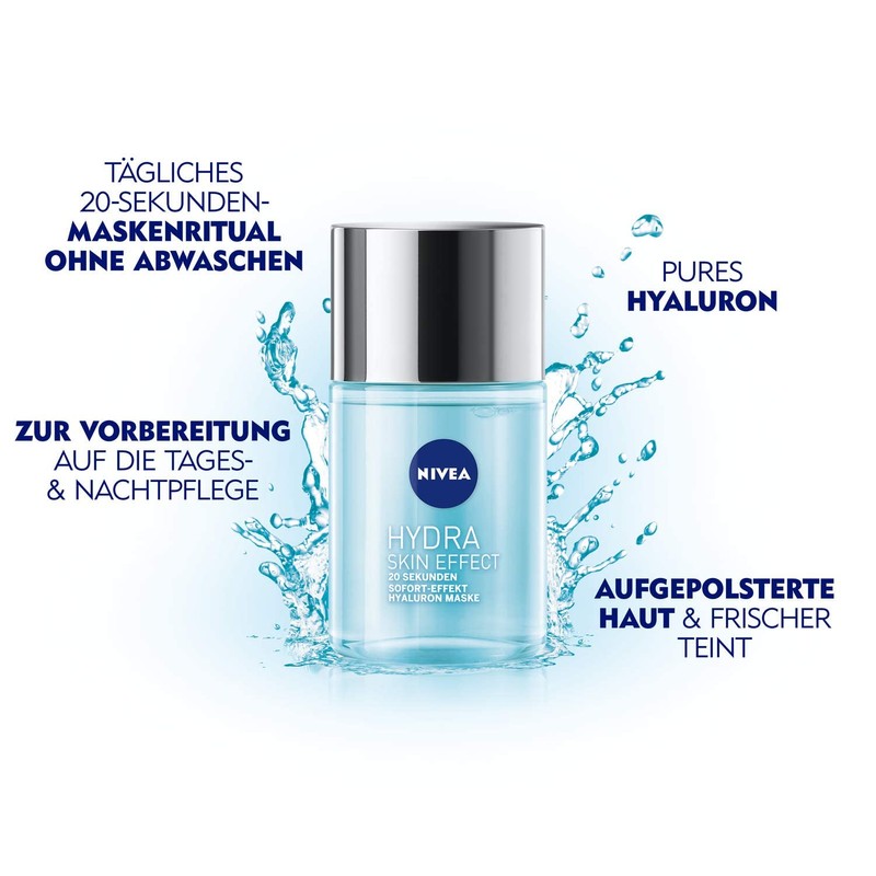 NIVEA Hydra Skin Effect 20 Seconds, Instant Effect Hyaluronic Mask,