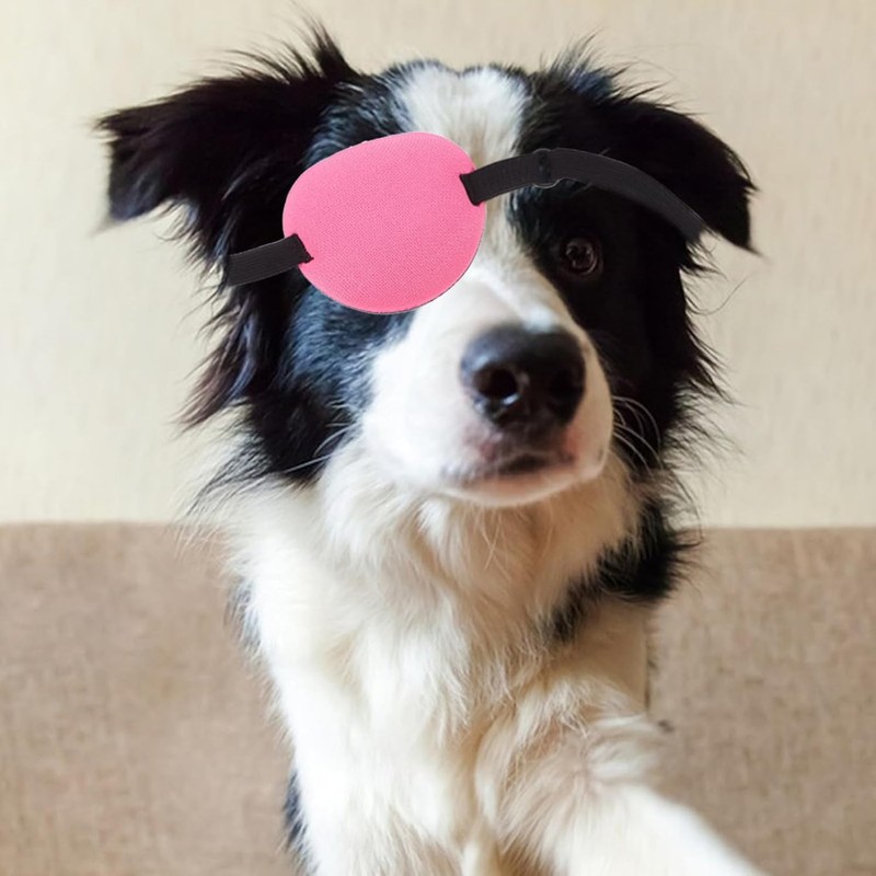 Beavorty Parche Ocular Ajustable para Perros, Suave y Protector