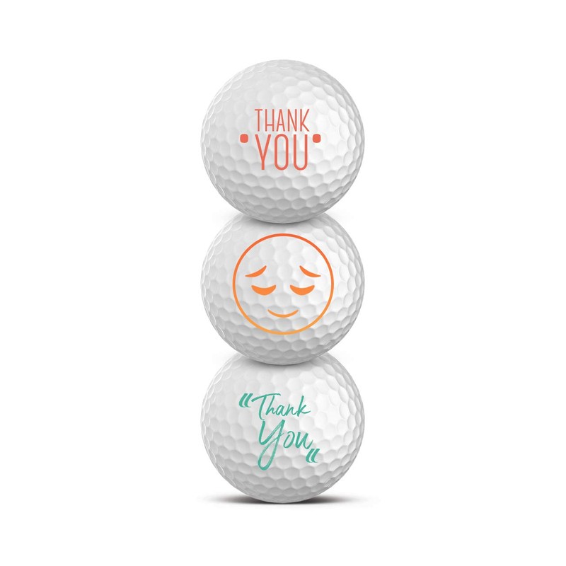 Callaway Golfbälle 3er Pack Motiv Danke Thank You Golf Geschenke