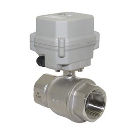BOKYWOX NPT 1.5'' Motorized Ball Valve DC12V Electrical Ball Valve CR3-01 with Indicator and Manual Override