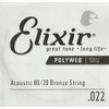 Elixir Strings Acoustic Guitar String POLYWEB Coating .022