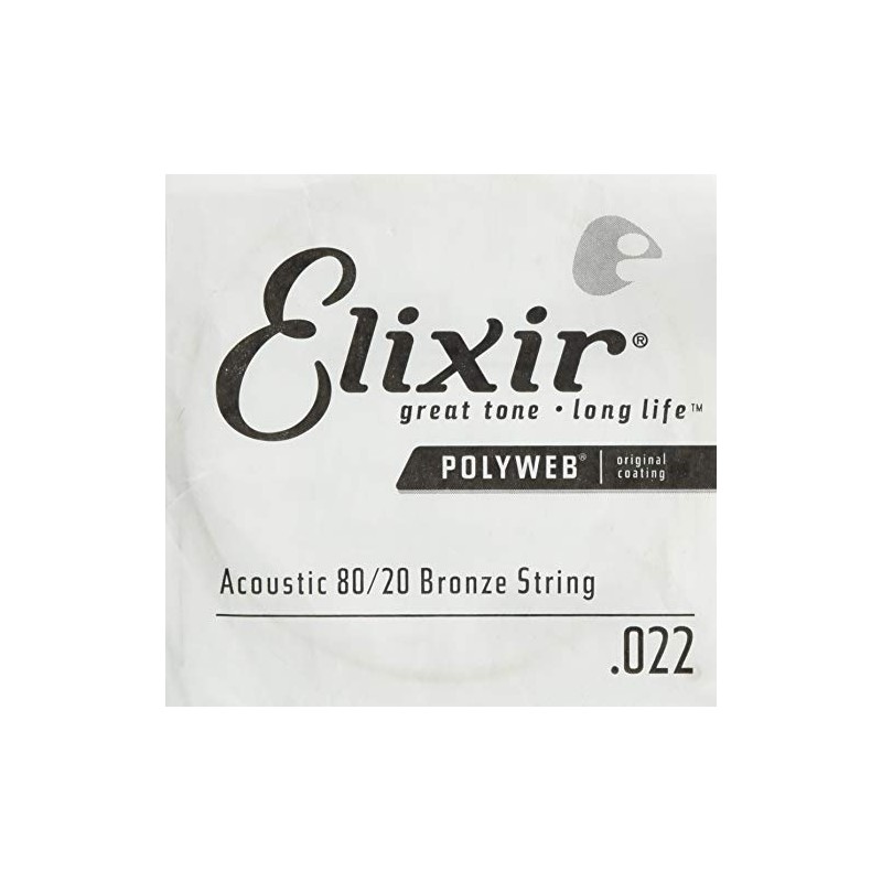 Elixir Strings Acoustic Guitar String POLYWEB Coating .022
