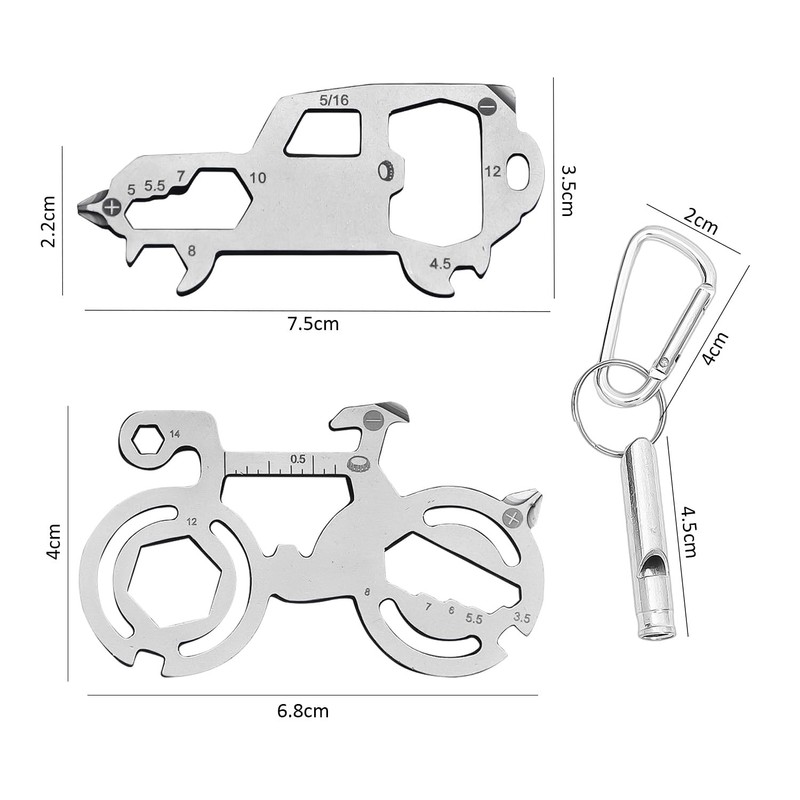 2 Piece Bicycle, Car Multi Tool with 1 Piece Lifeguard