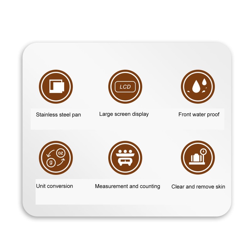 15Kg/33Lb Food Scales for Kitchen, Stainless Steel Pan Magnetic Digital