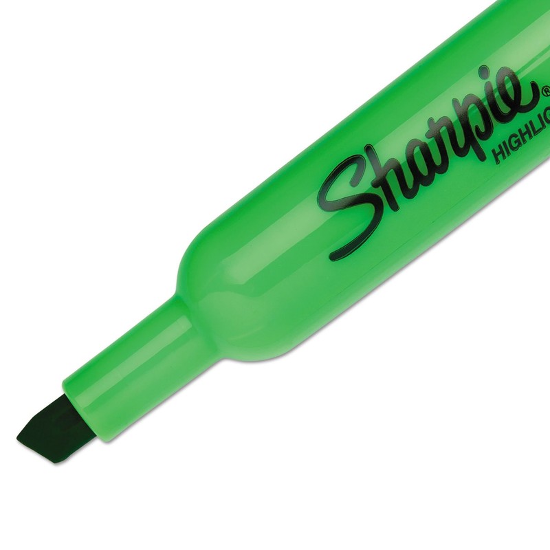 Sharpie 25026 Accent Tank Style Highlighter Chisel Tip Fluorescent Green