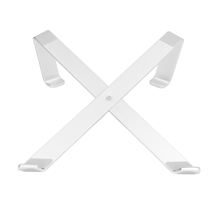 Laptop Stand Aluminum Alloy Silver Foldable Design Regulable Height Heat