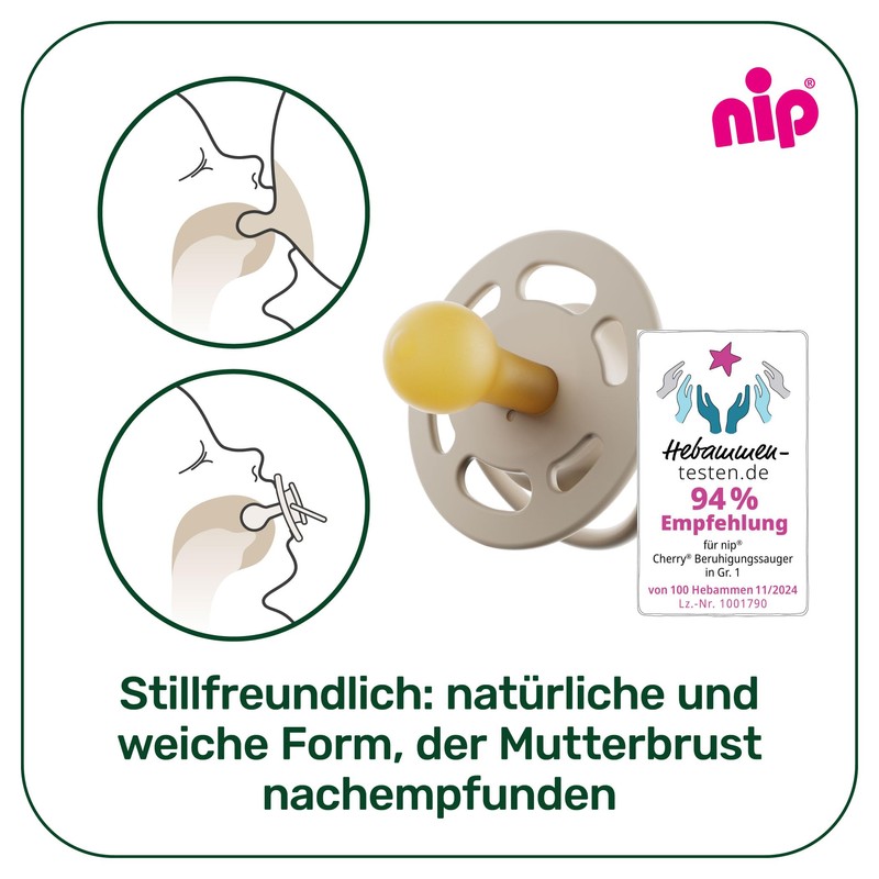nip Cherry Green Dummy Set, Limited Edition, 0-6 Months, Sustainable:
