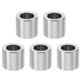 PATIKIL M6 Stainless Steel Spacers, 5 Pcs Metal Spacer Stainless Steel 6.2mm ID x 10mm OD x 10mm L Spacer Screw Standoff Round for 1/4" or M6 Screw Bolts