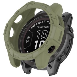 SumRioo Protective Case Cover Compatible with Garmin Epix Pro Gen 2 47mm/Fenix 7/7 Pro 47mm, TPU [Shockproof] [Scratch-Resistant] Protective Case Cover Shell, Green