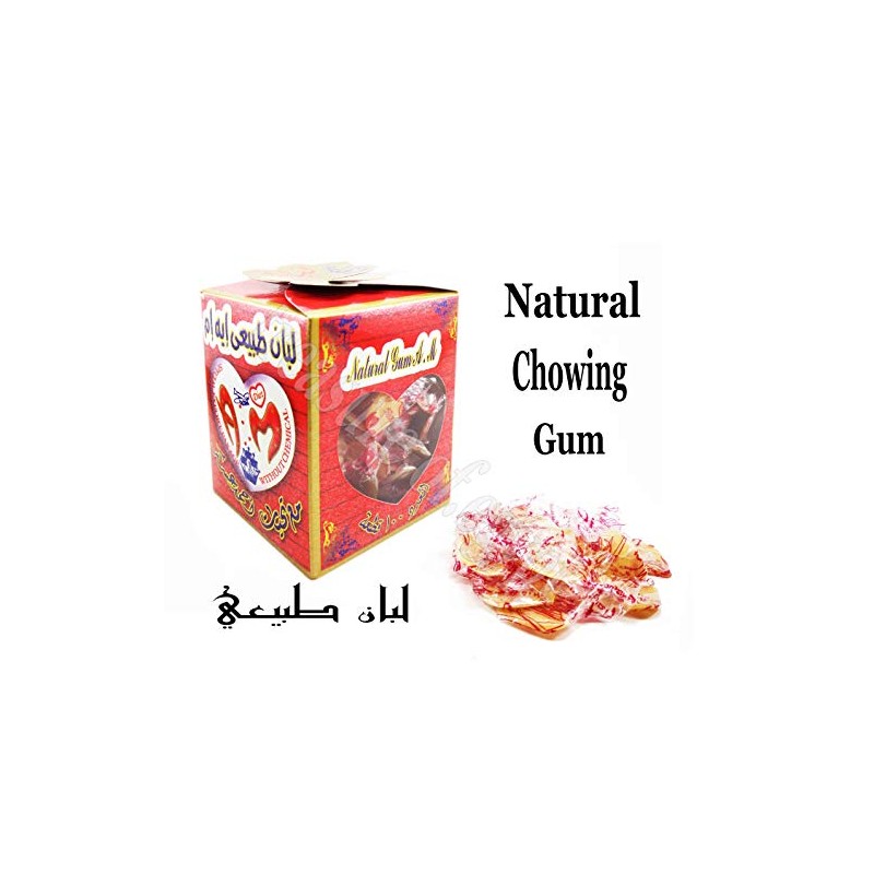 Natural Honey Mastic Chewing Turkish Gum Sugar Free Box 100