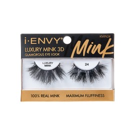 i-ENVY False Lashes Luxury Mink Collection Eyelashes 100% Real Mink Glamorous Eye Look Lashes Maximum Fluffiness 3D Multi-Curl Angle