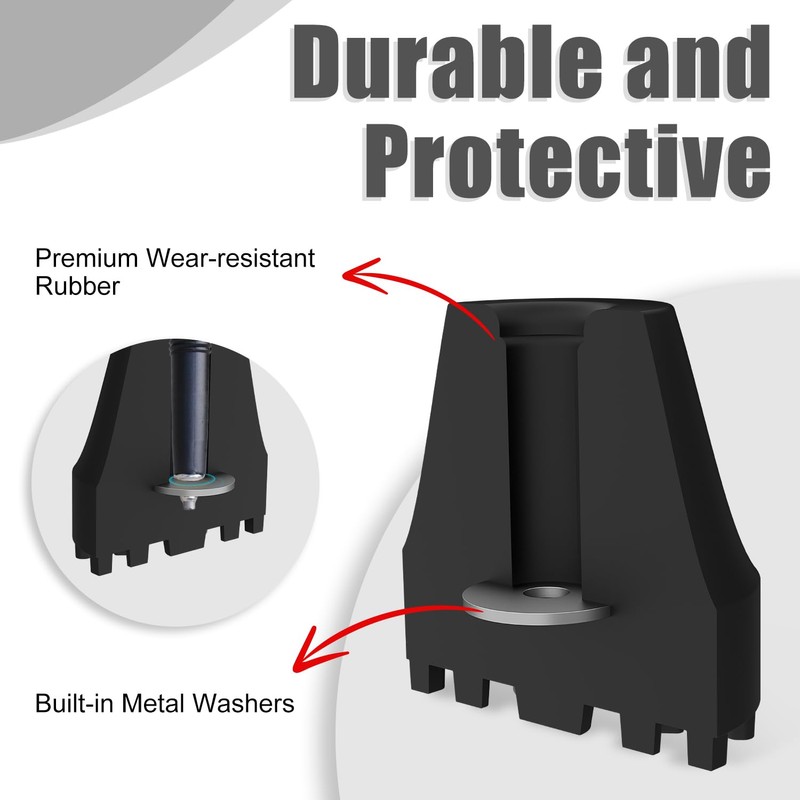 supregear 4-Pack Replacement Rubber Tips for Trekking Poles and Walking