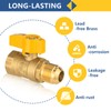 GUOFIS Gas Ball Valve,3/4-Inch FIP x5/8-Inch OD Flare Brass Plumbing
