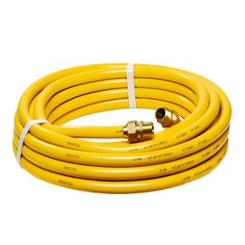 Dogetgd CSST 1/2" Gas Line 70ft Corrugated Stainless Steel Tubing Flexible Gas Line 1/2inch Natural Gas Hose Pipe Kit with 2 Male Adapter Fittings