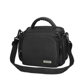 UBORSE DSLR SLR Camera Bag Waterproof Camera Bag Shockproof Padded Insert Protective Case for DSLR Cameras Digital Camera Compact Camera Accessories, black
