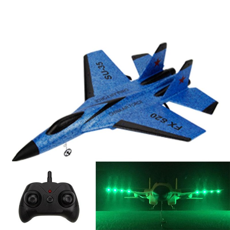 Kids Remote Control Drone Airplane Assembly Free LED EPP Foam