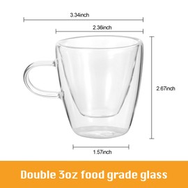 MVPLUE-Mini Express Swiss Single Tube Moka Pot Aluminum Ivory white，Moka Set includes One Double Wall 3oz Cup,Enjoy delicious coffee in no time