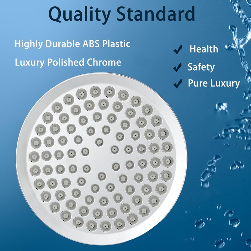 Katezon Shower Head High Pressure Rain, Luxury Showerhead with Chrome