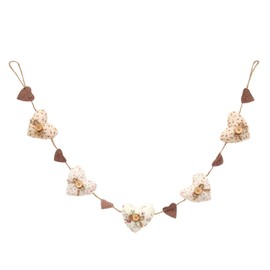 CLISPEED Heart Garlands, 13 meters Valentines Bunting Banner String, Hanging Garland, Beach Bachelorette Party Decor Valentines Day Heart Decoration for Wedding, Engagement