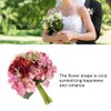 Simulation Wedding Bouquet Beautiful Bridal Holding Flower Wedding DecorationWine Red