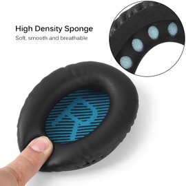 QC35 QC35ii Soft Protein Leather Ear Pads,VIIMAKE Replacement Earpads Cushions for Bose QuietComfort QC35 QC35II Headphones,High-Density Foam - Durable (QC35/QC35II Black)