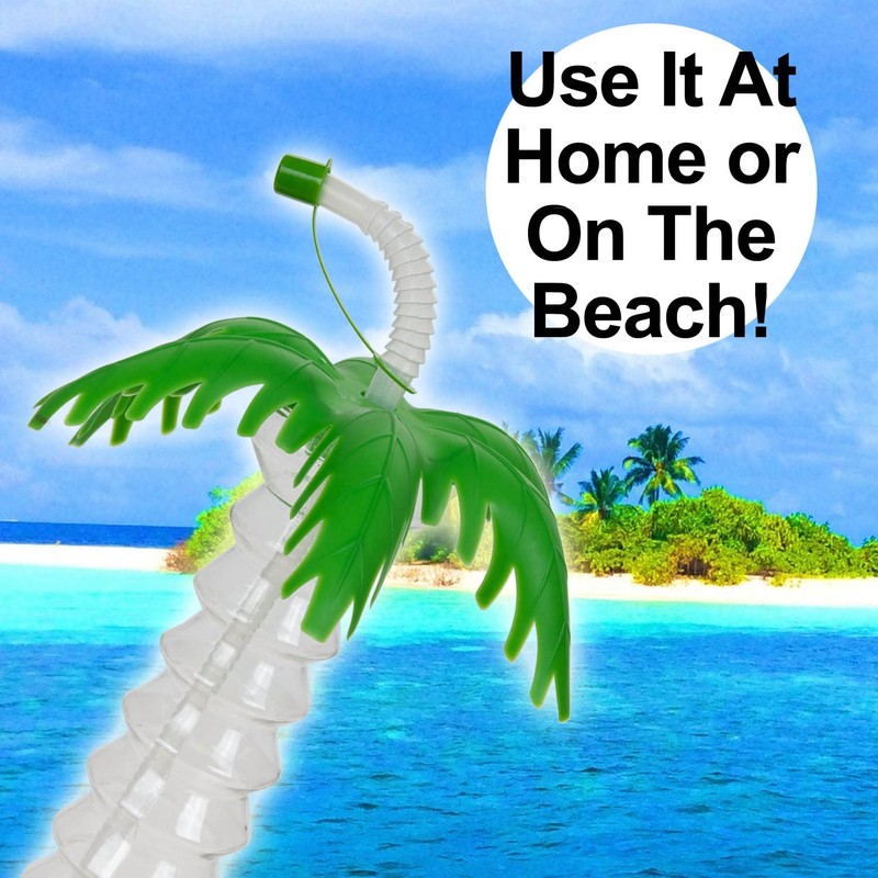 VFM - Tropical Palm Tree Bottle 11" Drinking Cup With