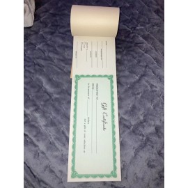 Unbranded 25 Sheet Gift Certificate Paper Coupon Book for Small Businesses