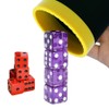 MEISHUNUK Dice Stacking Cup(Black) Set with 4 Pcs 19mm(Puple) and