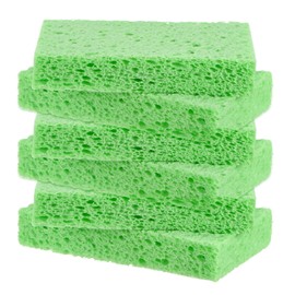 M METERXITY 6-Pack Kitchen Sponges, Condense Eco Cellulose Non-Scratch Scrub Heavy Sponge for Kitchen/Household/Bathroom, Clean Tough Messes Dish Scrubber [Green]