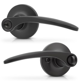 Honeywell Safes & Door Locks Interior Door Handle – Lever Door Handle with Reversible Design, Matte Black, Keyed Entry Function, Easy-to-Install Door Handles for Home & Office - 8108700