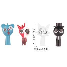 NlsqUK 48 Pcs Sprunki Toys Set, Colorful Sprunki Figures for Party Decorations Gifts, Cartoon Sprunkies Figures Collectible Toy for Game Fans Kids Adults