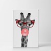 Smile Art Design Cute Giraffe with Glasses Animal Bubble Gum